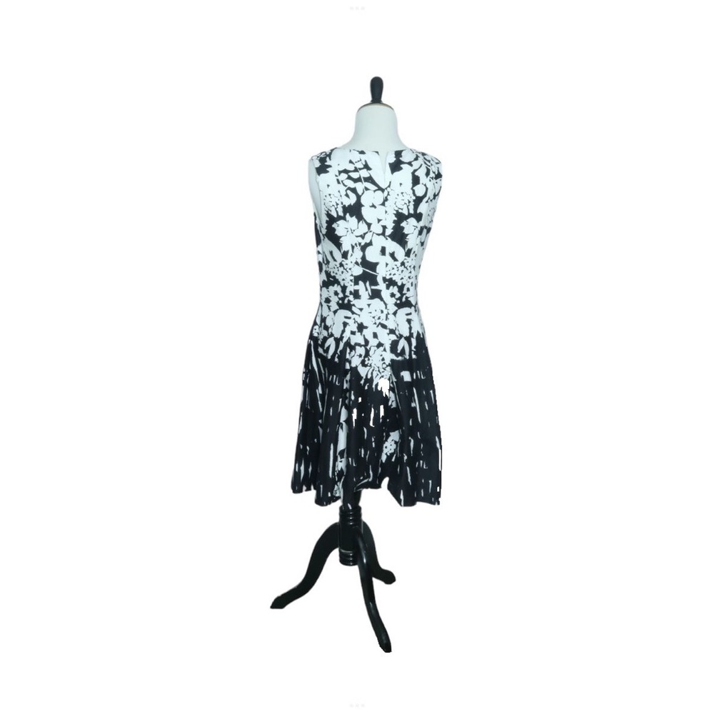 Lauren Ralph Floral Dress Black and White Size 8 EUC - Picture 2 of 5